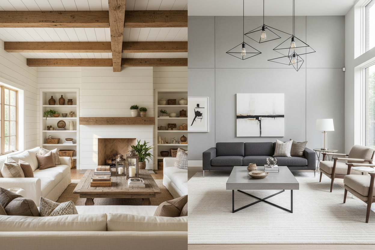 Farmhouse vs. Modern Décor: Which Style Is Right for You?