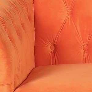 Living Room Chair, Modern Velvet Chesterfield Sofa Chair, Mid Century Single - Image 9