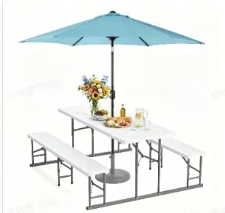VINGLI Folding Picnic Table and Bench Set by VINGLI