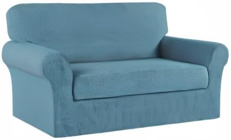 Turquoize Stretch Sofa Slipcover 2 Pieces Sofa Cover Couch Cover - Image 8