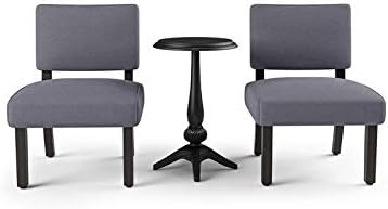 Furniture of America Jetson Wood 3-Piece Accent Table and Chair Set in Gray - Image 6