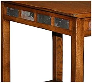 BOWERY HILL Recliner Wedge End Table in Rustic Oak - Image 5