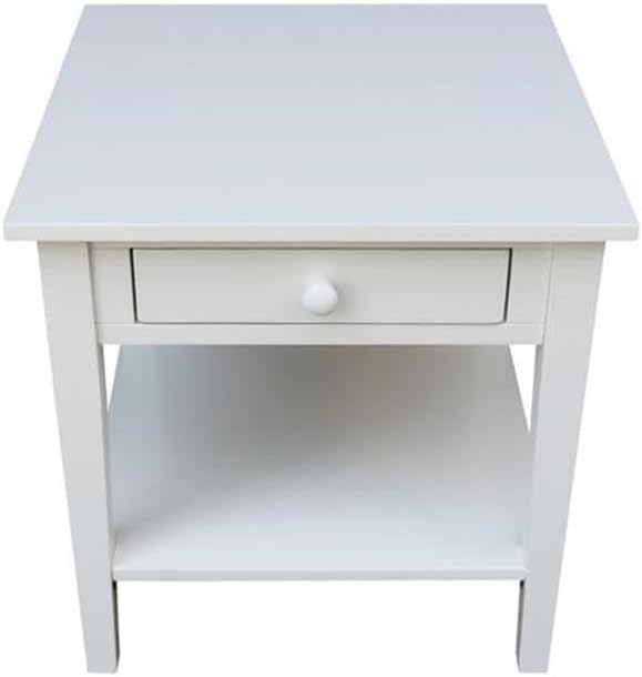 IC INTERNATIONAL CONCEPTS Spencer White Wood End Table in White - Image 10