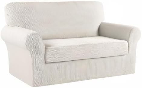 Turquoize Stretch Sofa Slipcover 2 Pieces Sofa Cover Couch Cover - Image 8