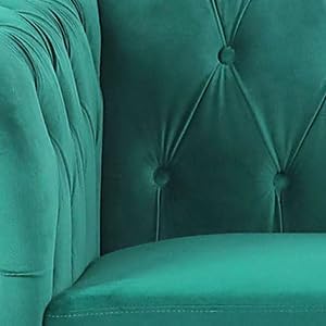 Chesterfield 3 Seater Sofa, Modern Velvet Tufted Couch 3 Seater - Image 9