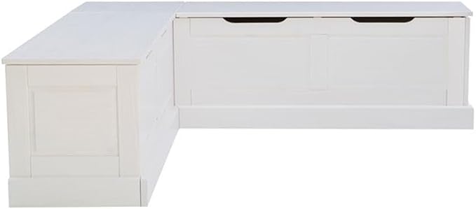 Riverbay Furniture Backless Wood Corner Kitchen Breakfast Nook Bench, - Image 4