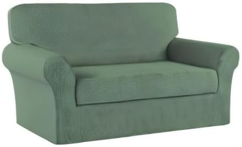 Turquoize Stretch Sofa Slipcover 2 Pieces Sofa Cover Couch Cover - Image 8