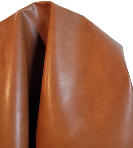 Golden Tan Soft Faux Vegan PU Leather by the Yard Synthetic Pleather 0.9 mm by NATLeathers