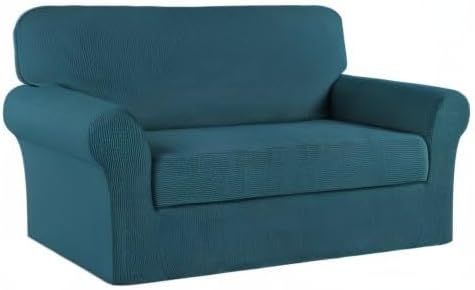 Turquoize Stretch Sofa Slipcover 2 Pieces Sofa Cover Couch Cover - Image 8