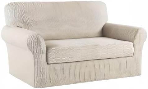 Turquoize Stretch Sofa Slipcover 2 Pieces Sofa Cover Couch Cover - Image 8