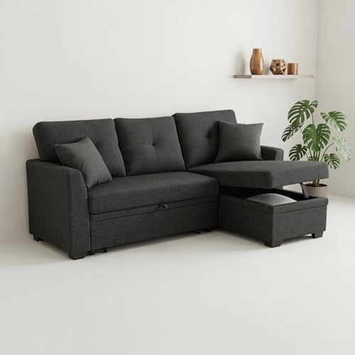 Convertible Sofa Bed, L Shape Sleeper Sofa - Image 6