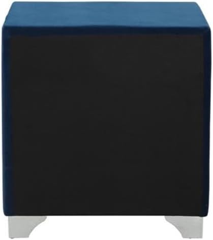 Pemberly Row 2-Drawer Velvet Upholstered Nightstand, Pacific Blue, 25.5" H x - Image 6