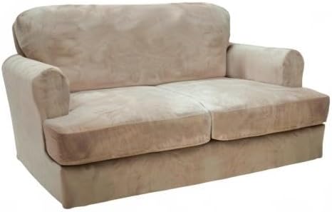 CUCRAF T Cushion Sofa Cover 3 Piece Loveseat Slipcovers, Soft Thick Velvet - Image 8