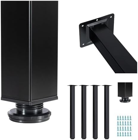 LCSDLHLSY Table Legs 32 inch, Adjustable Square Furniture Legs, - Image 6