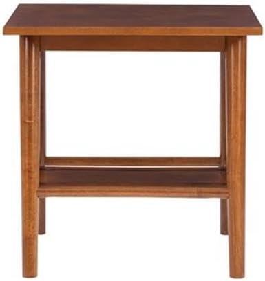 Linon Samantha Mid-Century Modern Living Room Wood Single Shelf End Table in - Image 4