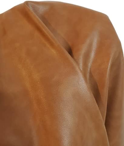 NAT Leathers | British Tan Soft Faux Vegan PU Leather by The Yard Synthetic by NATLeathers