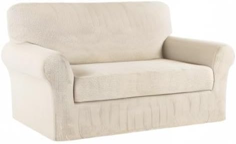 Turquoize Stretch Sofa Slipcover 2 Pieces Sofa Cover Couch Cover - Image 8