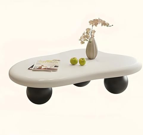 Vintage Cream Coffee Table by Unknown