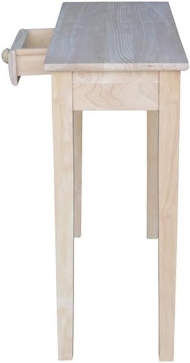IC International Concepts, Rectangular Hall Table W/Drawer, Solid Real Wood - Image 9