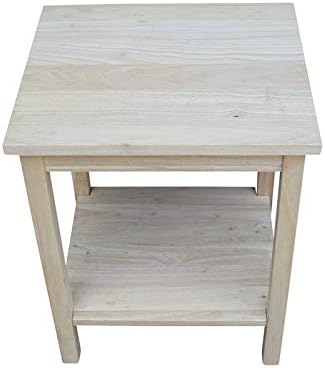International Concepts Portman Accent Table 16"W × 14"D × 20"H, Solid Parawood - Image 9