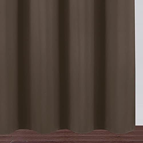 LEMOMO Blackout Curtains 52 x 45 inch/Chocolate Brown Curtains Set of 2 - Image 8
