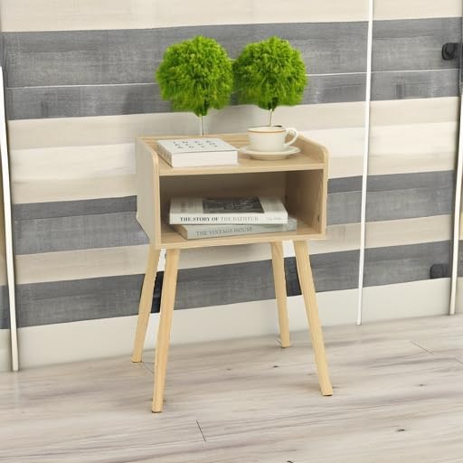 MaxSmeo Nightstand, Mid Century Modern Side Table Bedroom - Image 6