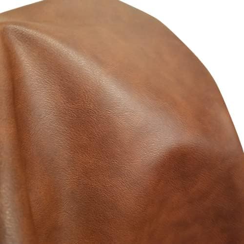 NAT Leathers | Tan Mid Brown Soft Faux Vegan Leather PU | 10 Yards Cut by The - Image 2