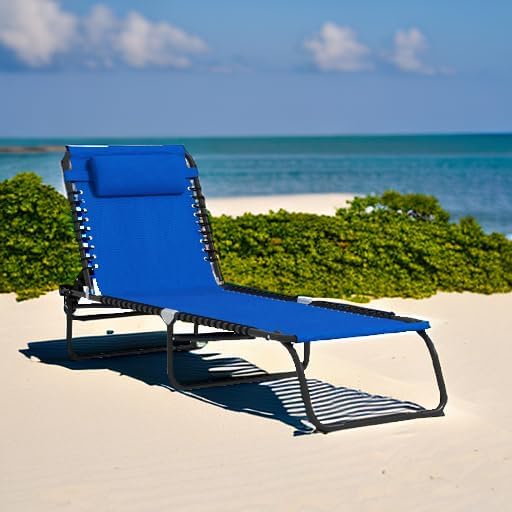 Outsunny Folding Chaise Lounge Chair, Patio Sun Tanning Chair, Outdoor Chaise - Image 6