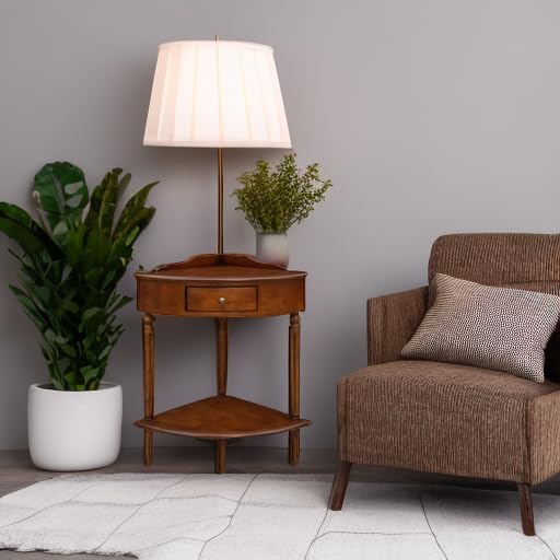 Coastal Solid Wood Corner Wedge Table - Image 8