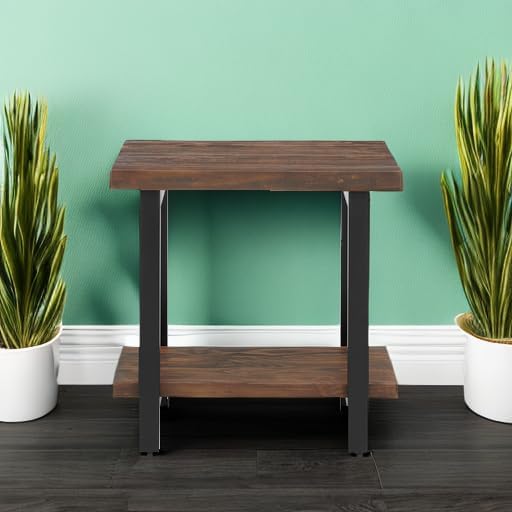 Alaterre Furniture Pomona Living Room 2-Tier Solid Wood End Table - Image 5