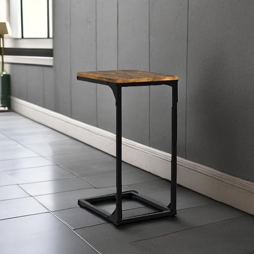QEEIG C Table Side Table Set of 2 Living Room Sets C Shaped Couch Tray End - Image 8