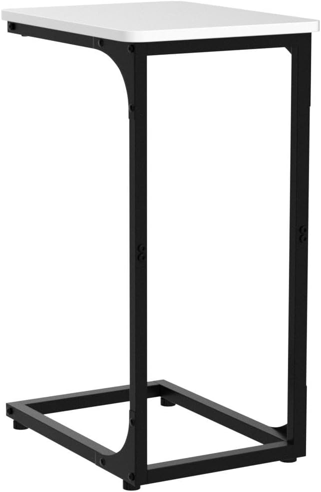QEEIG C Table Side Table Set of 2 Living Room Sets C Shaped Couch Tray End - Image 4