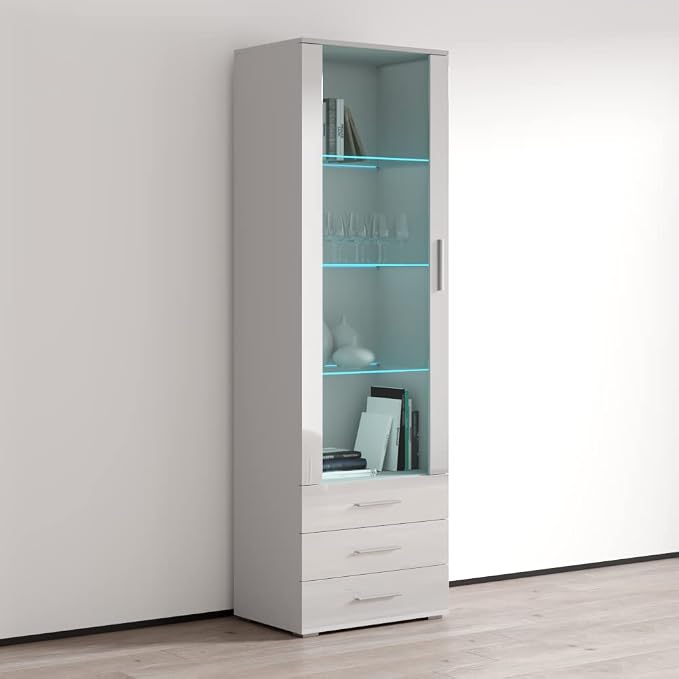 Meble Furniture Soho S1 1D3S Modern Freestanding Bookcase — 16-Color - Image 3