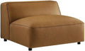 Modway Auren Vegan Leather Modular Armless Chair in Camel by Modway