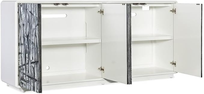 Hooker Furniture Melange Graffitio Wood Credenza in White - Image 4