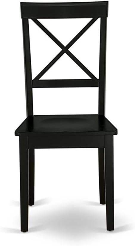 East West Furniture BOC-BLK-W Boston Dining Room Chairs - Image 5