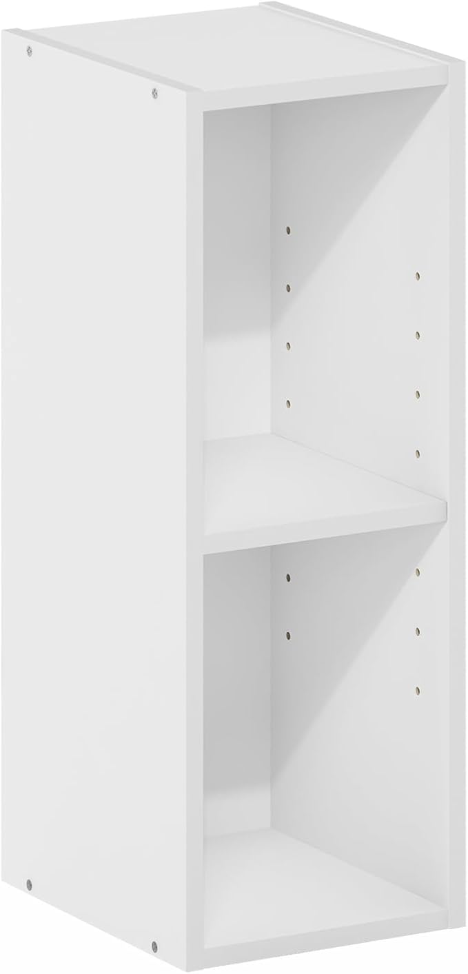 Furinno Fulda Book Shelf, 2-Tier Narrow Bookshelf, Bookcase - Image 6