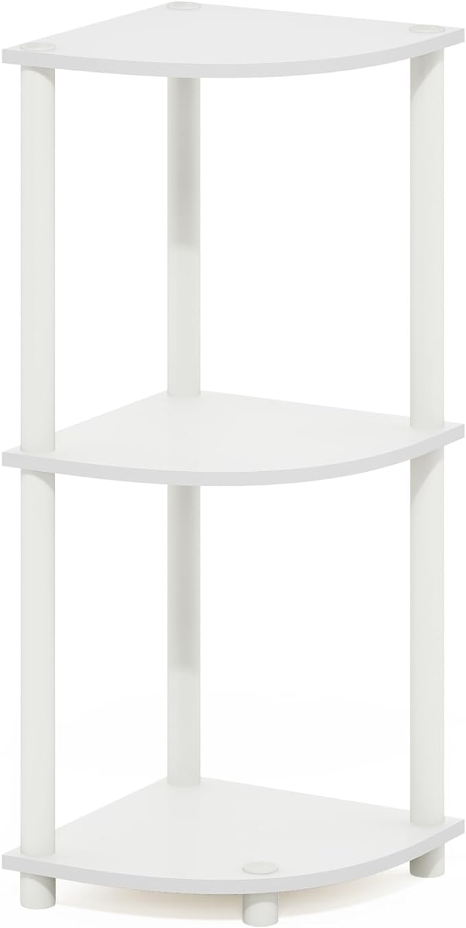 Furinno Turn-N-Tube Corner Shelf, 3-Tier Corner Bookshelf, Display Storage - Image 5