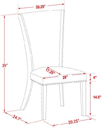 East West Furniture VEP0T05 Verona Parson Chairs - Image 14