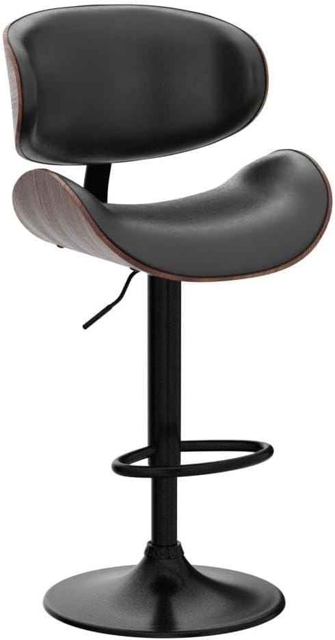 YaFiti Bar Stools Modern PU Leather Adjustable Swivel Barstools, Kitchen - Image 5