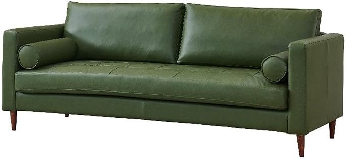 Pemberly Row Eco Leather Sofa, High Density Sponge Foam Cushion, Hardwood Frame by PEMBERLYROW