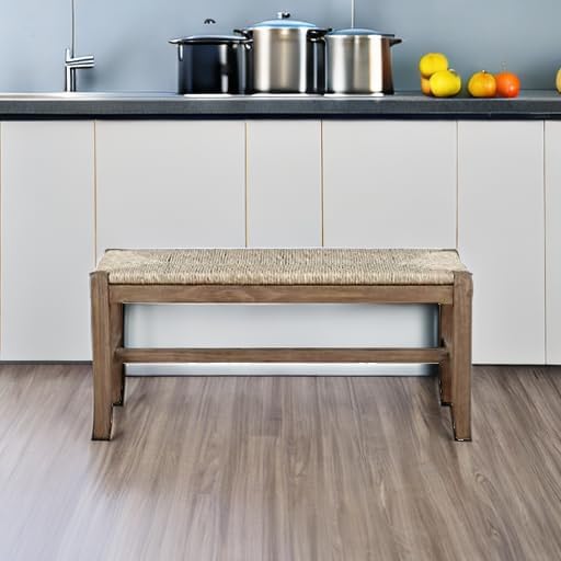 Alaterre Furniture Newport 40 Inch Solid Wood Entryway Bench - Image 5