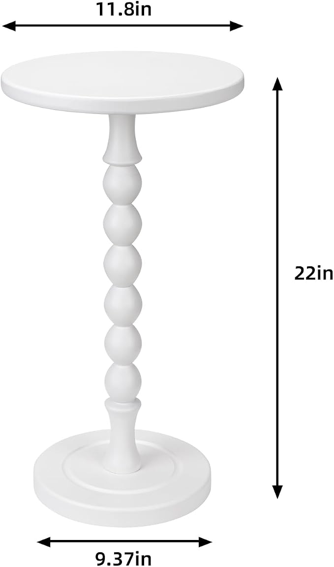Round Side Table for Small Spaces, Drink Table - Image 3