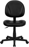 Flash Furniture Ronald Mid-Back Black LeatherSoft Swivel Ergonomic Task Office by FlashFurniture
