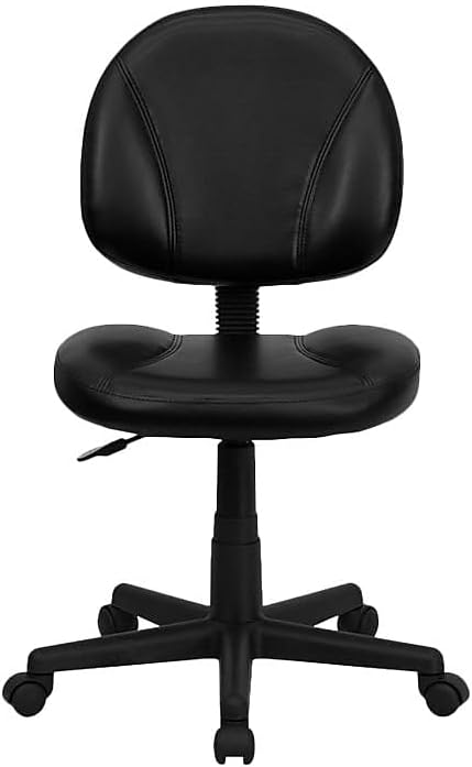 Flash Furniture Ronald Mid-Back Black LeatherSoft Swivel Ergonomic Task Office by FlashFurniture