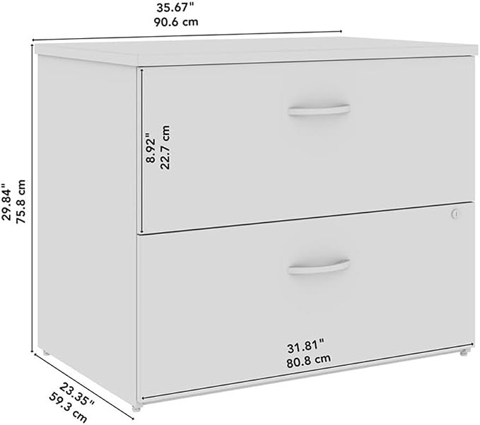 Bush Business Furniture Studio C 2 Drawer Lateral File Cabinet in Natural Elm - Image 3