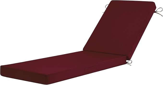 Basic Beyond Chaise Lounge Cushions Outdoor, 3-Layer Waterproof Outdoor by BasicBeyond