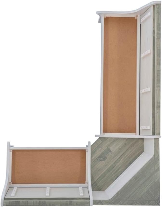 Riverbay Furniture Coastal Wood Corner Dining Nook - Image 7
