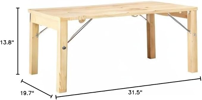 無印良品 Muji 18499434 Pine Low Table, Width 31.5 x Depth 19.7 x Height 13.8 inches - Image 2