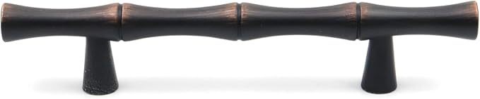 2PCS Bamboo Cabinet Pulls 3 Inch Hole Distance Dresser Handle Black and Red - Image 3
